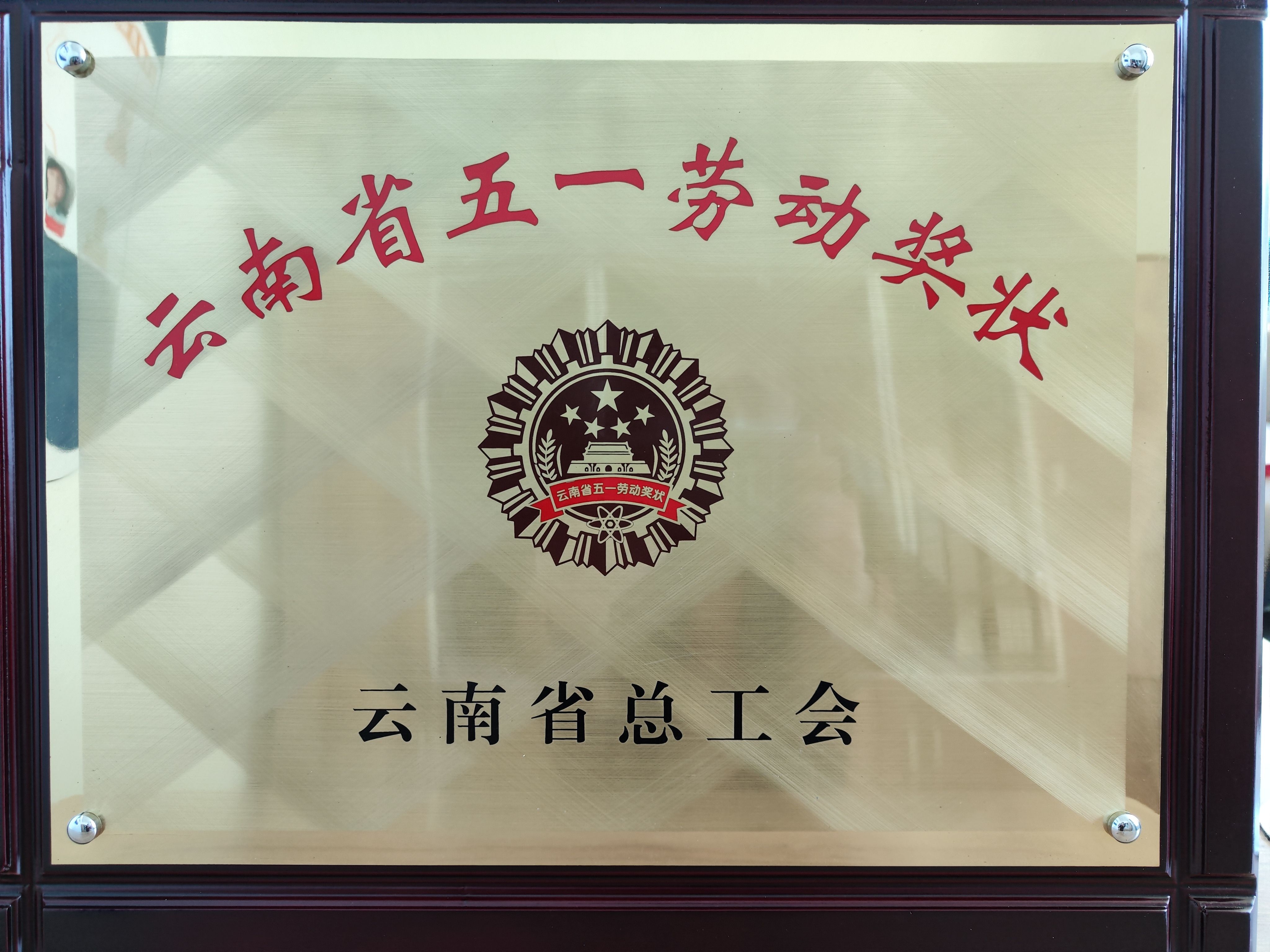 云南省五一勞動(dòng)獎(jiǎng)狀